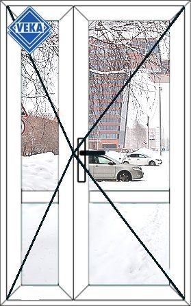 Входная дверь VEKA 1400x2050