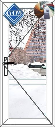 Входная дверь VEKA цветная 900x2050